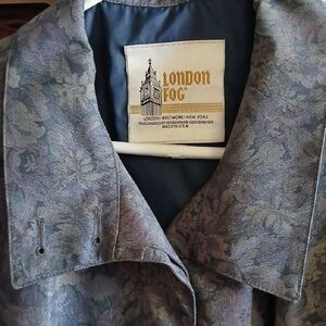 London Fog Women's Floral Patterned Trench Coat